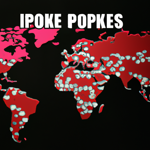 מפת עולם המדגישה את המדינות בהן 7xl Poker צברה פופולריות.
