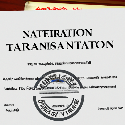 1. תמונה המציגה תעודה מתורגמת נוטריונית עם חותמת וחתימה של נוטריון